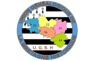Logo U.G.B.H., associations généalogiques de la Bretagne historique